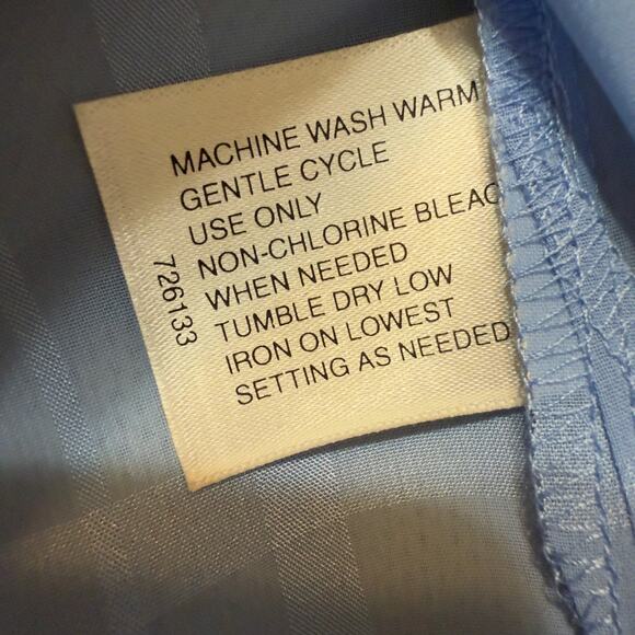 Liz Baker Women's Size 24W Blue Short Sleeve Button Up Blouse & Shell Set #3539 - Picture 8 of 8